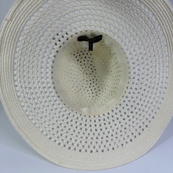 L’atelier Du Sac Cream 100% Straw Made In Italy Sun Hat - Picture 6 of 9